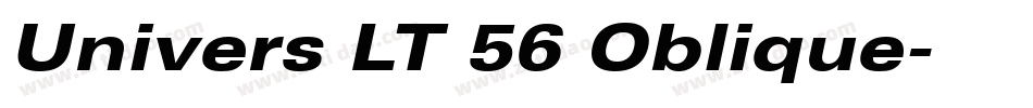 Univers LT 56 Oblique字体转换